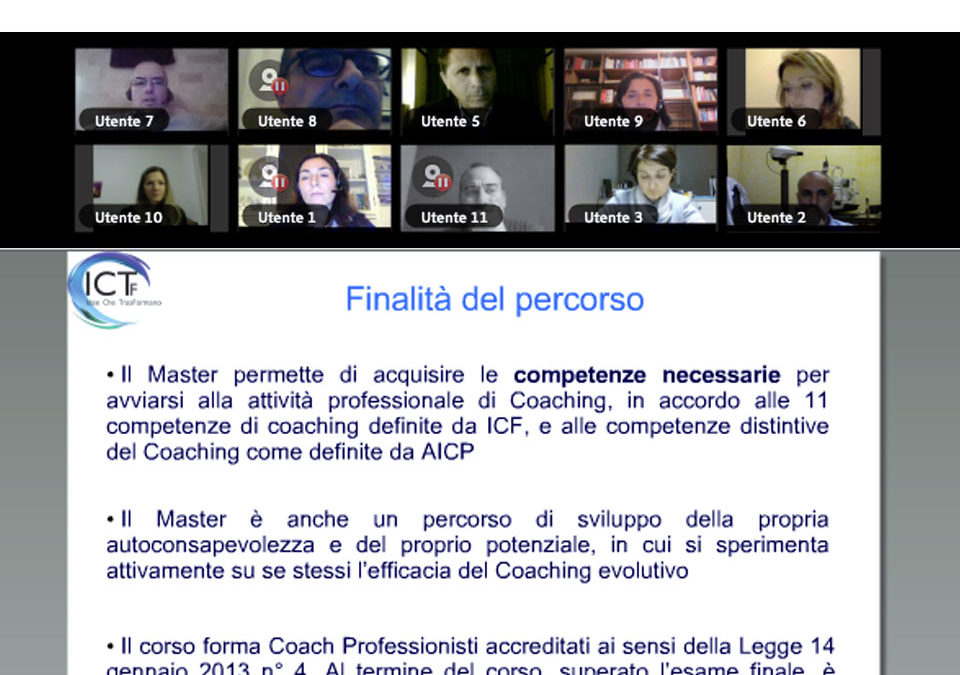 25 ottobre 2017: è iniziato il Master in Coaching evolutivo